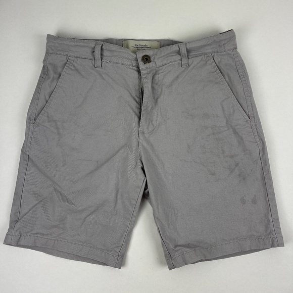 Six Lincoln Shorts Mens Size 30 Gray Flat Front Classic Fit - Picture 1 of 9